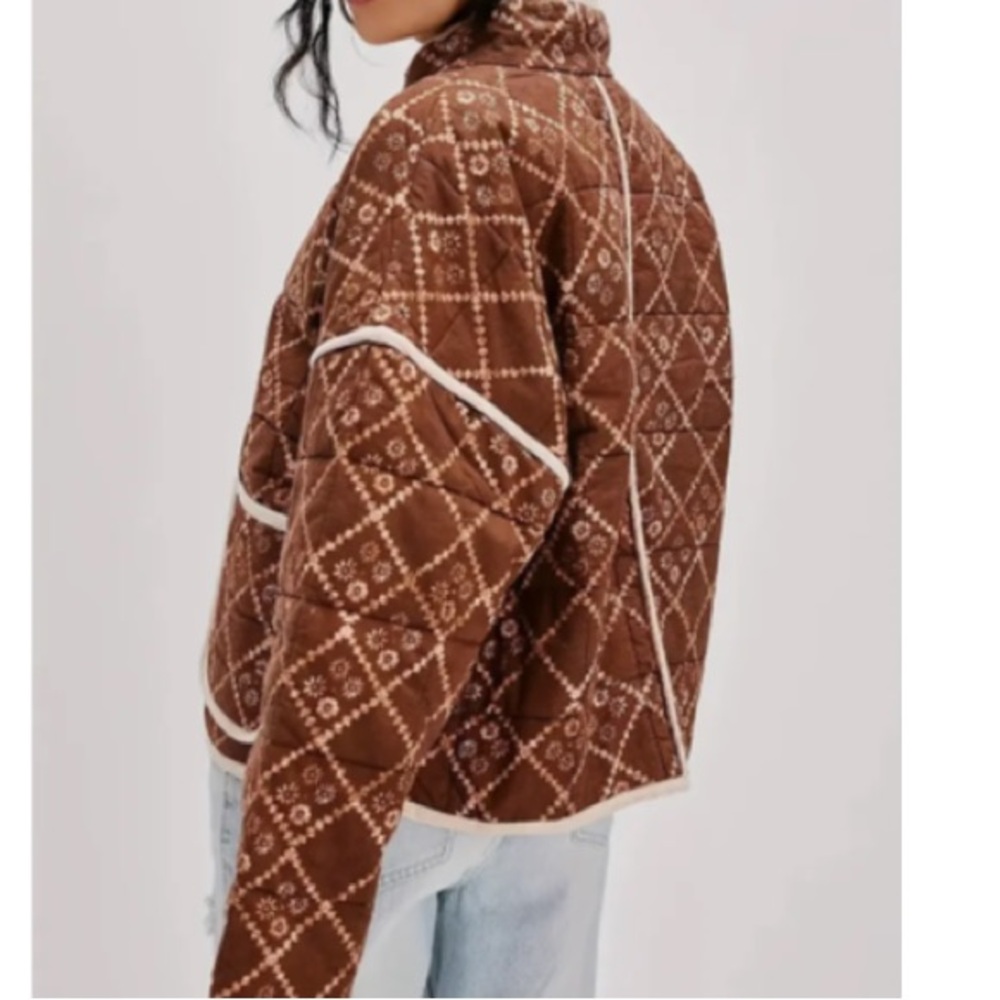Saale  ! boho Brown Quilted Women's Jacket